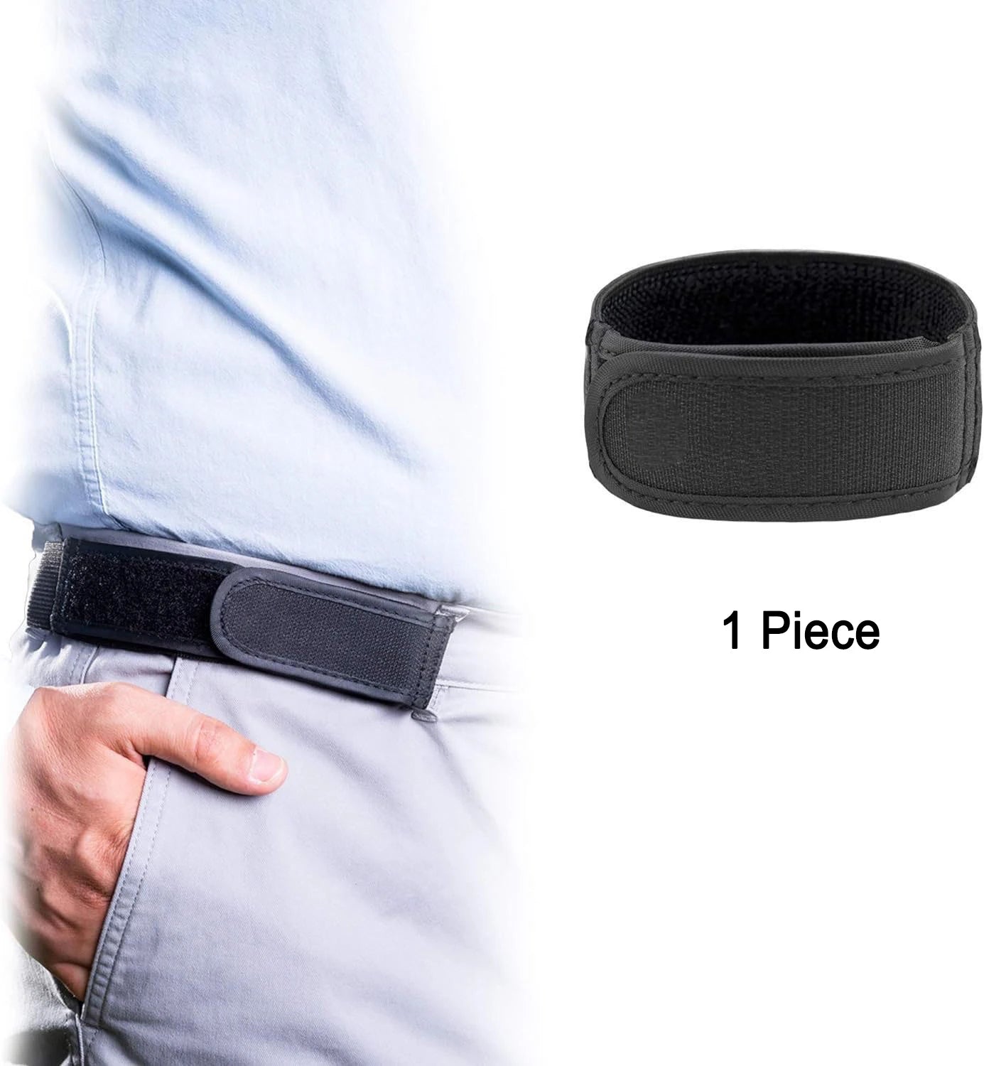 Fashion Comfortable Stylish Belt Men's Loop Buckle-Free Belt Ultra-soft No Buckle Elastic Belts Unisex Buckle Free Waist Belts