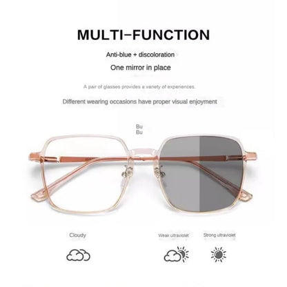 Photochromic Anti Radiation Metal Computer Glasses Anti Blue Light Eyeglasses Unisex