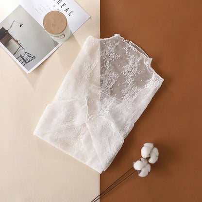 Sexy Women Mesh T-Shirts Transparent Lace Blouse Long Sleeve See Through Tops For Women Bottoming Shirt Sheer Tees Body Crop Top