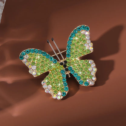 Cute butterfly brooch for women, sparkling and vibrant with forest style design, daily wear brooch accessories