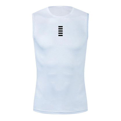 Reflective Cycling Base Layers White Cycling Undershirt Quick Dry Vest Sport Underwear Tight Vest High Elastici Vest Bike Jersey