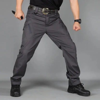 Military Tactical Pants Cargo Men Waterproof Trousers Casual Pants Wear-resistant Multi-pocket Outdoor Hiking Work Trousers Male