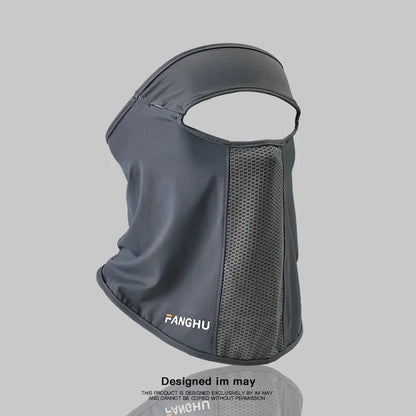 Facial Gini Summer Sports Ear Cord Scarves Mask Neck Protection Anti-UV Ice Silk Sunscreen Mask Face Veil with Eyeglass Hole