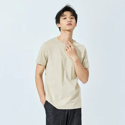 Semir Summer Cotton T Shirts Men 2025 Simple O Neck Stretch Solid New Tops Clothing Casual Tshirt Man Streetwear Cool Tee Shirts