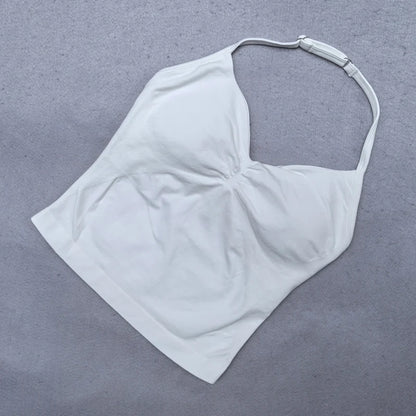 Adjustable Sports Strappy Top Women Backless Gym Top Built in Bra Yoga Clothing Sleeveless Shirts Workout Outfits Tank Top