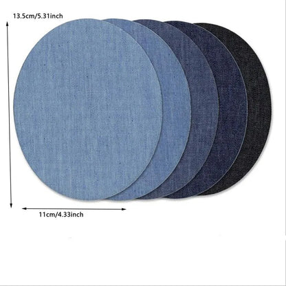 Denim Patches DIY Iron On Denim Elbow Patches Repair Pants For Jean Clothing Pants Badges Apparel Sewing Fabric NEW