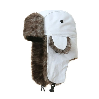 Winter Russian Ushanka Hat Mens Military Style Pilot Cap with Ear Muffs Windproof Cold Weather Army Aviator Fur Patrol Hat