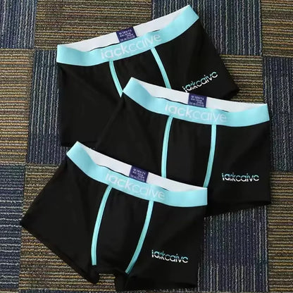3Pcs Male Panties Cotton Men's Underwear Boxers Breathable Man Boxer Printed Underpants Comfortable Shorts Men Underwear M-3XL