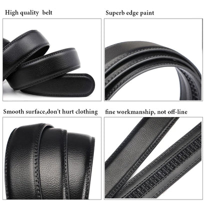DINISITON Fashion business men's belts, authentic luxury brand belts, metal buckles, high-quality soft belts