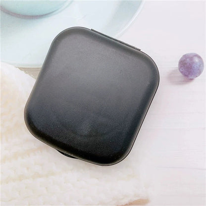 1pcs Mini Square Contact Lens Case with Mirror for Women Colorful Lens Box Eye Container Lovely Travel Kits