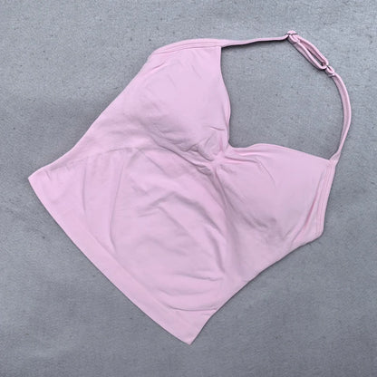 Adjustable Sports Strappy Top Women Backless Gym Top Built in Bra Yoga Clothing Sleeveless Shirts Workout Outfits Tank Top