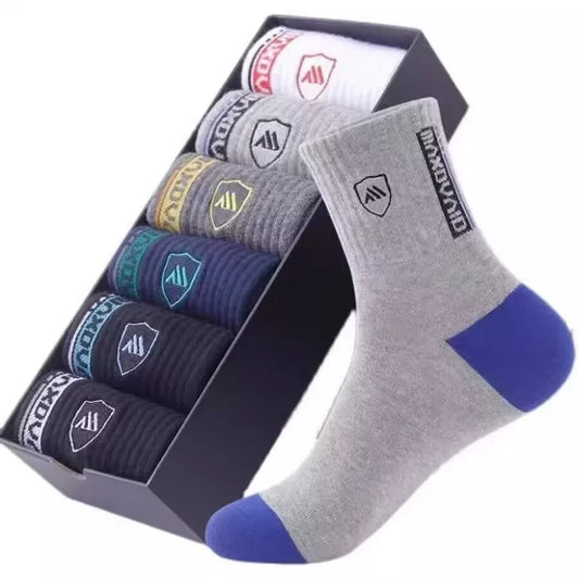 2026 New 5/10 Pairs Men's Sports Crew Socks Breathable Moisture Wicking Anti-Odor Basketball Running Socks