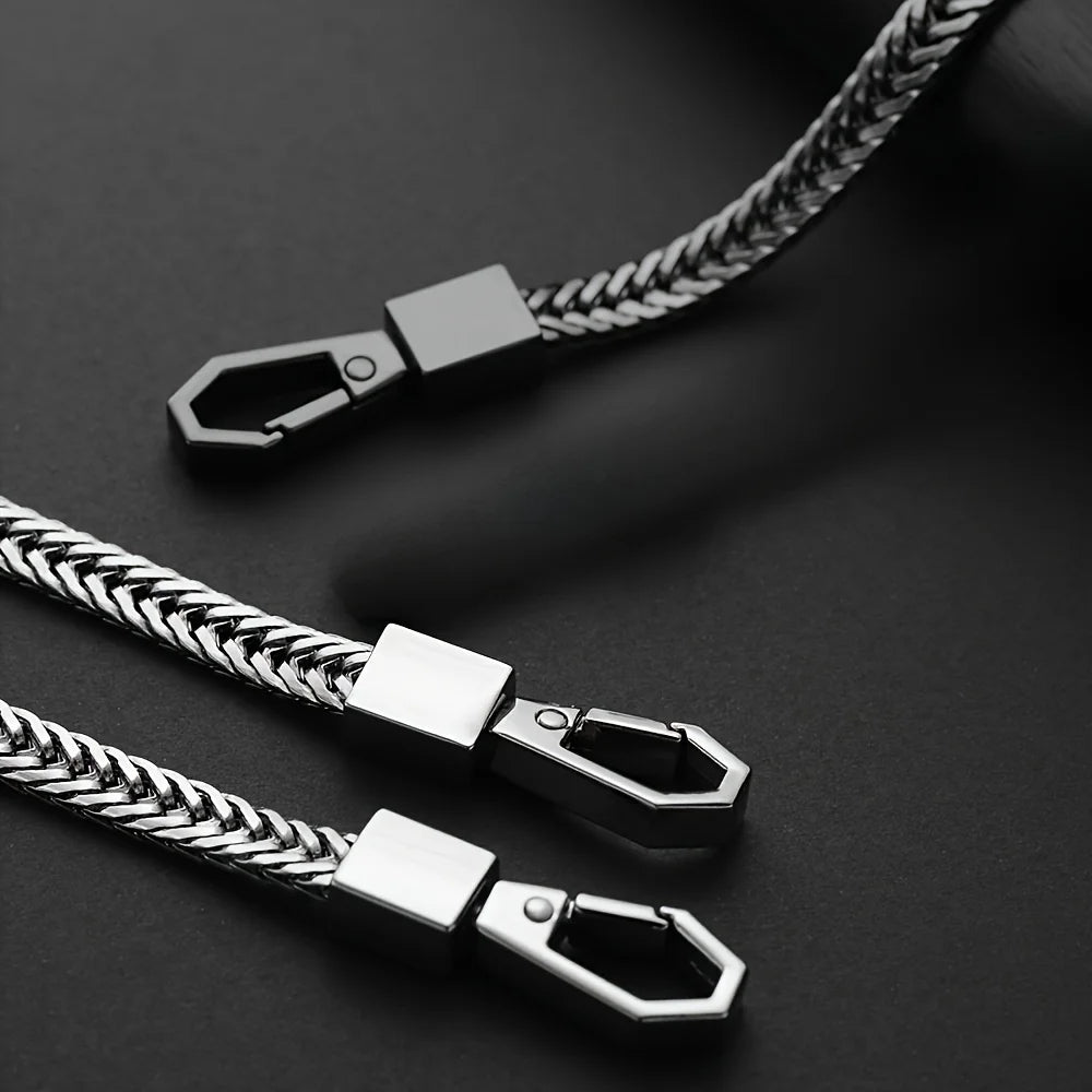 Durable Key Chains Long Metal Wallet Belt Rock Punk Trousers Hipster Pant Jean Keychain Clip Anti-lost Keyring for Men