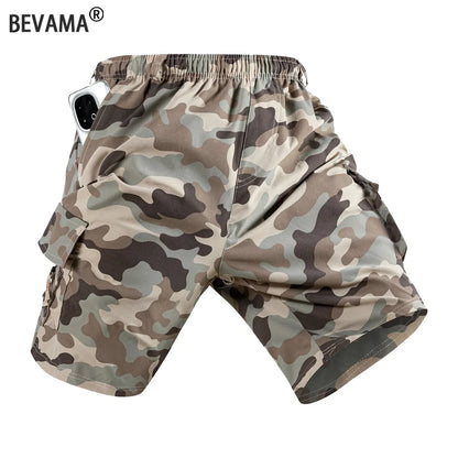 Men's Camouflage Cargo Shorts Tactical Casual Loose Work Tooling Shorts Summer Male's Outdoor Knee Length Short Fashion Pants