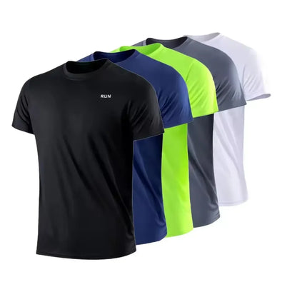 New summer men's quick-drying running and fitness sports shirt - Men's short-sleeved fitness top - Gym T-shirt