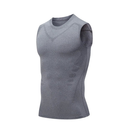 Mans Compression Tank Top Men Gym Shirt Sleeveless Quick Dry Sportswear Male Fitness Bodybuilding Vest Workout Muscle Top