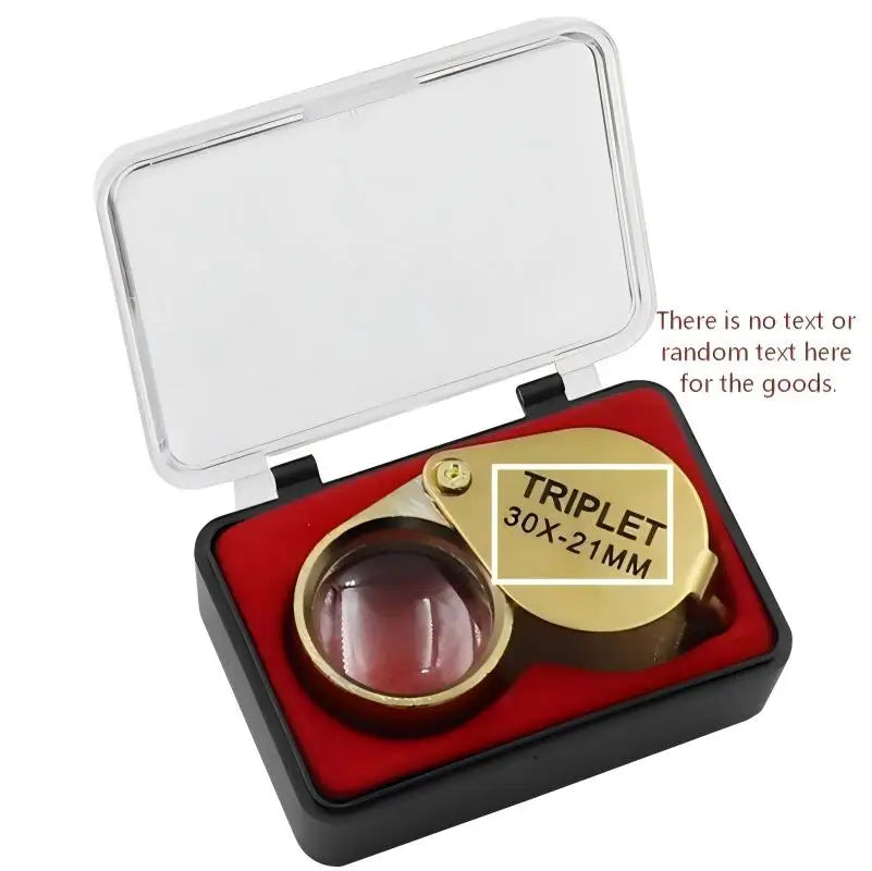 Professional 10-30X Handheld Jewelry Magnifier – Foldable Pocket Loupe with Triplet Lens for Diamond, Reading & Precision Work