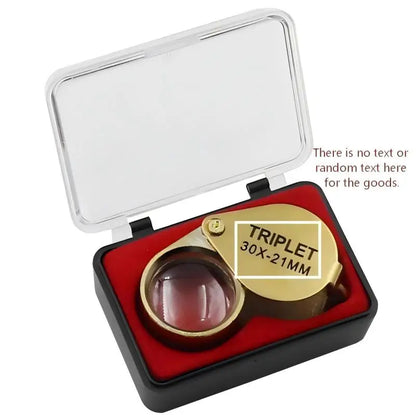 Professional 10-30X Handheld Jewelry Magnifier – Foldable Pocket Loupe with Triplet Lens for Diamond, Reading & Precision Work