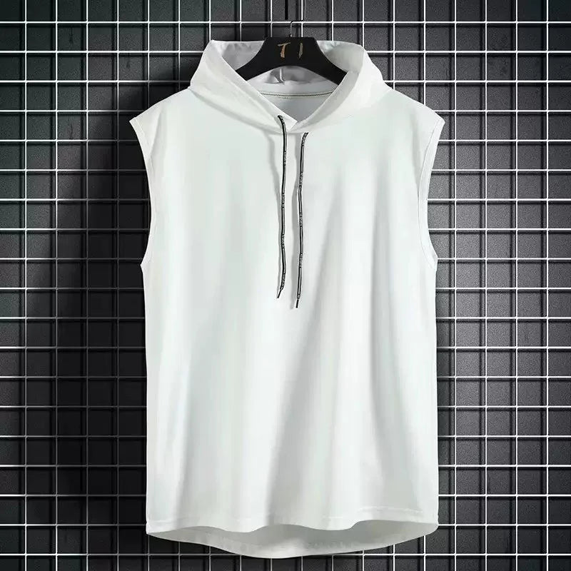 Solid Color 2025 Brand New Men's Tank Tops Vest Sleeveless Tees For Male Hooded Man Vests Tops Hip Hop Men Tank Top T shirt