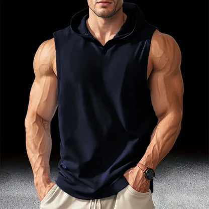 Solid Color 2025 Brand New Men's Tank Tops Vest Sleeveless Tees For Male Hooded Man Vests Tops Hip Hop Men Tank Top T shirt