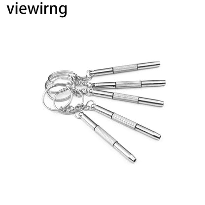 Viewring 1/3/5/10 Portable Eyeglass Repair Screwdriver Keychain Mini Multi-Purpose Glasses Watch Phone Precision Repair Tool Kit