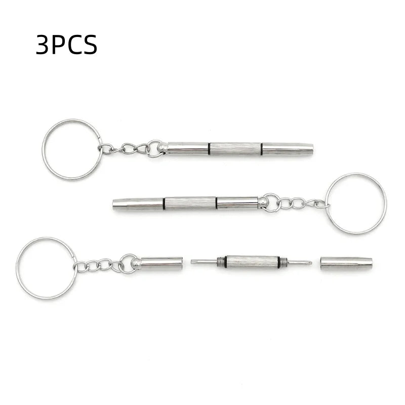 Viewring 1/3/5/10 Portable Eyeglass Repair Screwdriver Keychain Mini Multi-Purpose Glasses Watch Phone Precision Repair Tool Kit