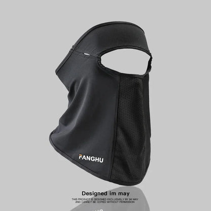 Facial Gini Summer Sports Ear Cord Scarves Mask Neck Protection Anti-UV Ice Silk Sunscreen Mask Face Veil with Eyeglass Hole
