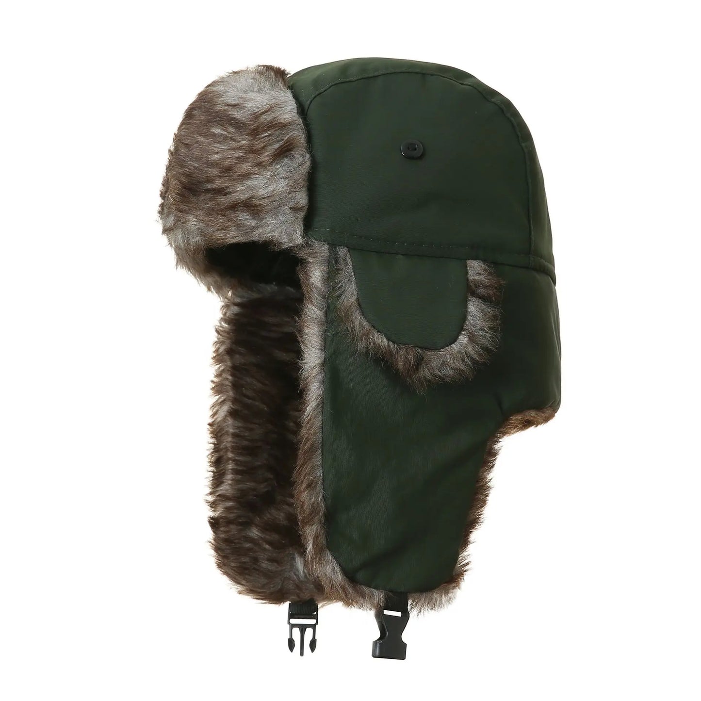 Winter Russian Ushanka Hat Mens Military Style Pilot Cap with Ear Muffs Windproof Cold Weather Army Aviator Fur Patrol Hat