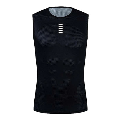 Reflective Cycling Base Layers White Cycling Undershirt Quick Dry Vest Sport Underwear Tight Vest High Elastici Vest Bike Jersey