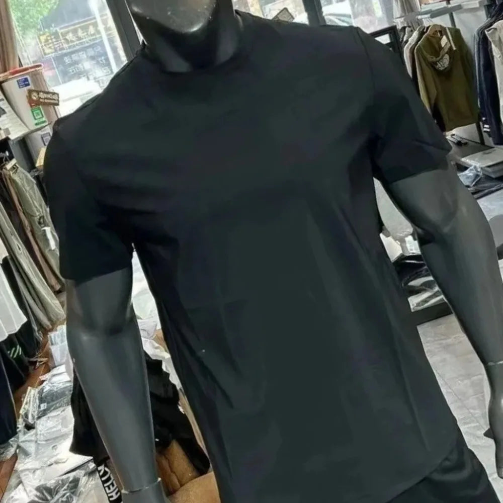 Summer boys' stylish American casual sports short-sleeve shirts, available in various loose quarter-length training options