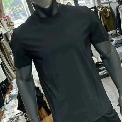 Summer boys' stylish American casual sports short-sleeve shirts, available in various loose quarter-length training options