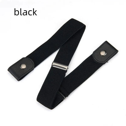 Buckle-Free Invisible Elastic Belt Adjustable Stretch Waist Band for Women Men Jean Pants Dress No Buckle Easy to Wear
