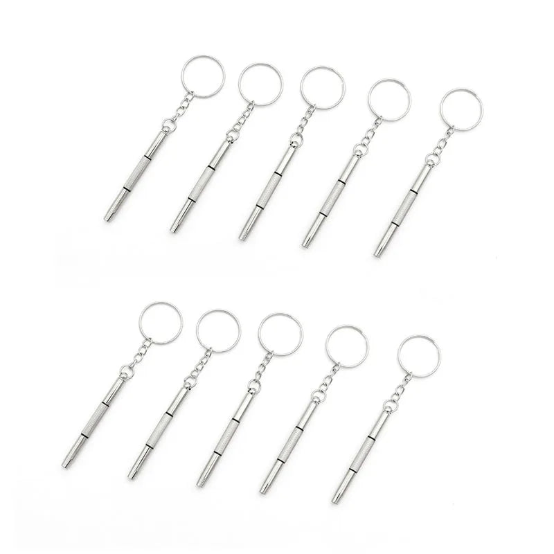 Viewring 1/3/5/10 Portable Eyeglass Repair Screwdriver Keychain Mini Multi-Purpose Glasses Watch Phone Precision Repair Tool Kit