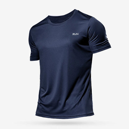 New summer men's quick-drying running and fitness sports shirt - Men's short-sleeved fitness top - Gym T-shirt