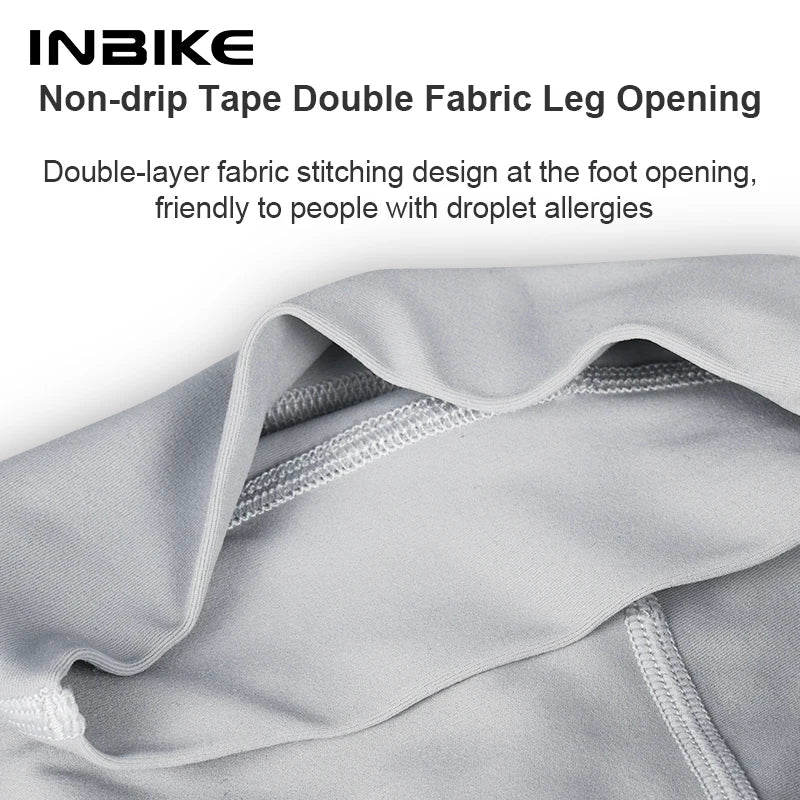 INBIKE 2025 Men's Cycling Bib Shorts High-Waisted Breathable Biking Bicycle Bibs Pants MTB Cycling Clothing Man with Pockets