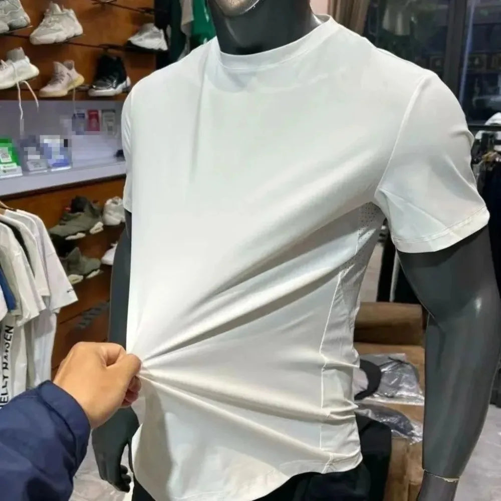 Summer boys' stylish American casual sports short-sleeve shirts, available in various loose quarter-length training options