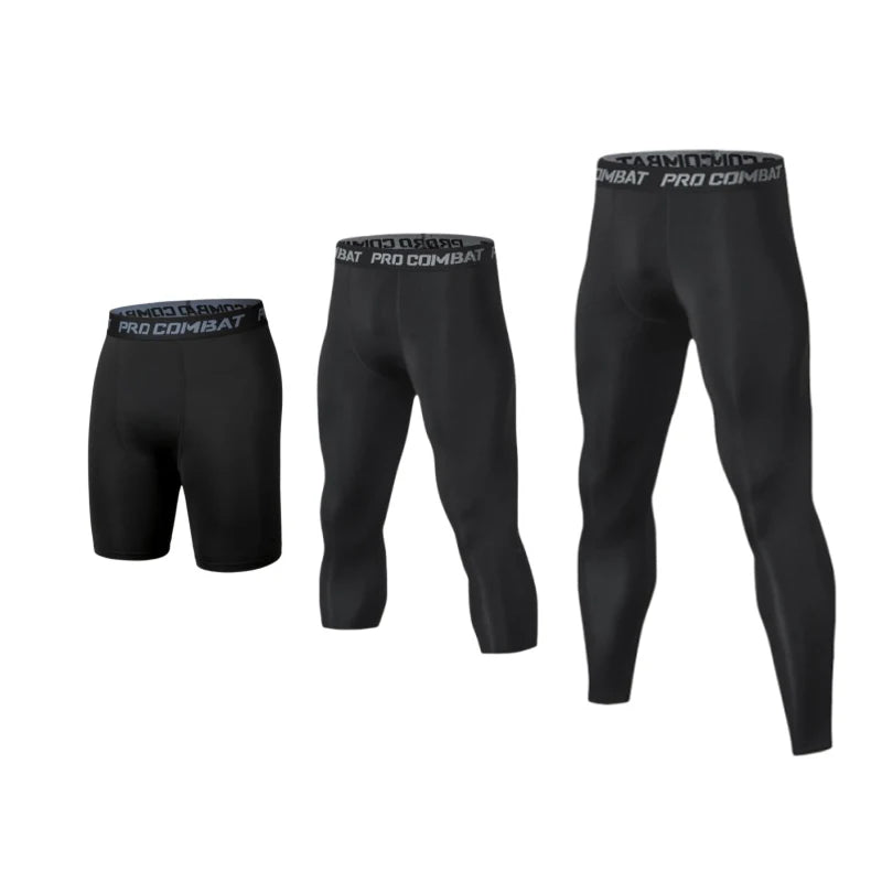 Mens Compression Pants Shaperwear Tights Cool Dry Leggings Sports Baselayer Running Athletic Workout Underwear Active Shorts
