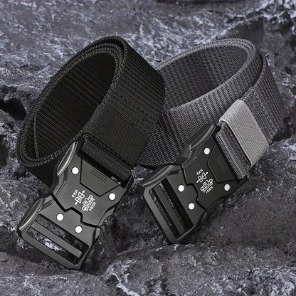 2PC Tactical Waist Belt - Durable Automatic Buckle, Perfect for Outdoor Adventures, Unisex Accessories for Men and Women