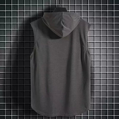 Solid Color 2025 Brand New Men's Tank Tops Vest Sleeveless Tees For Male Hooded Man Vests Tops Hip Hop Men Tank Top T shirt