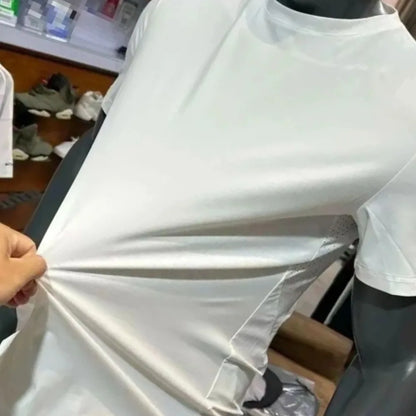 Summer boys' stylish American casual sports short-sleeve shirts, available in various loose quarter-length training options