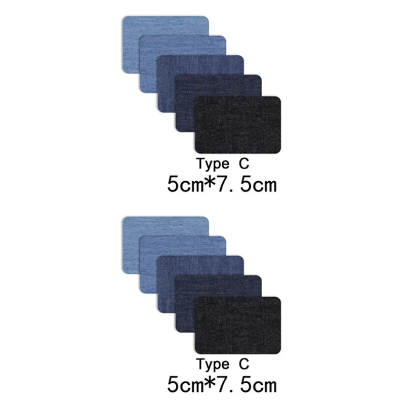 Denim Patches DIY Iron On Denim Elbow Patches Repair Pants For Jean Clothing Pants Badges Apparel Sewing Fabric NEW