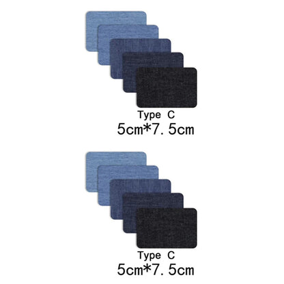 Denim Patches DIY Iron On Denim Elbow Patches Repair Pants For Jean Clothing Pants Badges Apparel Sewing Fabric NEW
