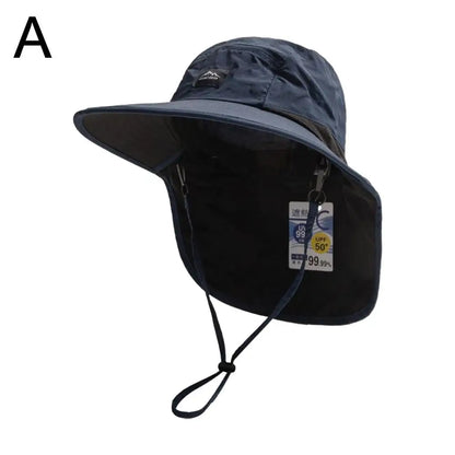 Caps Summer Wide Brim Neck Protection Unisex Bucket Hats Outdoor Visor Quick-drying Panama Sunscreen Tied Fishing Hiking Hat