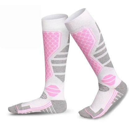 Winter warm ski socks - Anti-slip, thick, breathable, compression type - Specialized for ski boards, for warmth