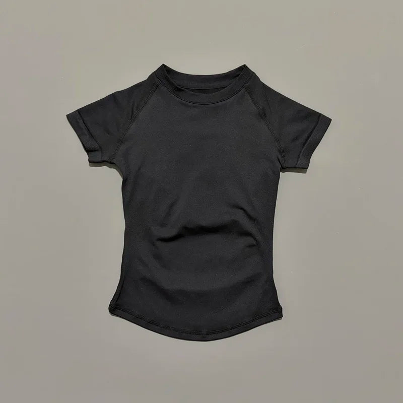 Df Impact Short Sleeve Top Women Workout Top Gym Crop Top Light Weight Yoga Shirt Longline Sports T Shirts Fitness Activewear