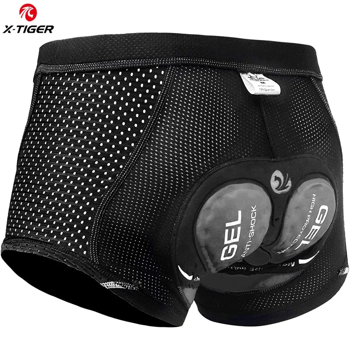 X-TIGER Men's Cycling Underwear Shorts 5D Cushion Race Athletic Shorts Casual Pants Mountain Bike Road Bike Cycling Shorts