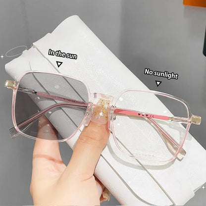 Photochromic Anti Radiation Metal Computer Glasses Anti Blue Light Eyeglasses Unisex