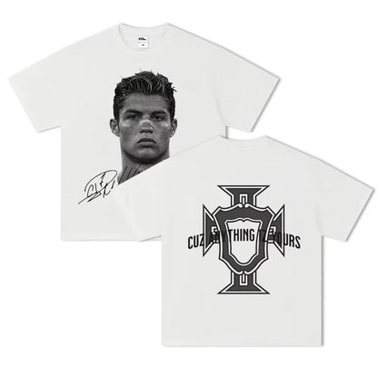 Neymar American Football Star Print 100%Cotton Short-sleeved T-shirt Men Women Clothing Athleisure Print Fashion Oversize Tee