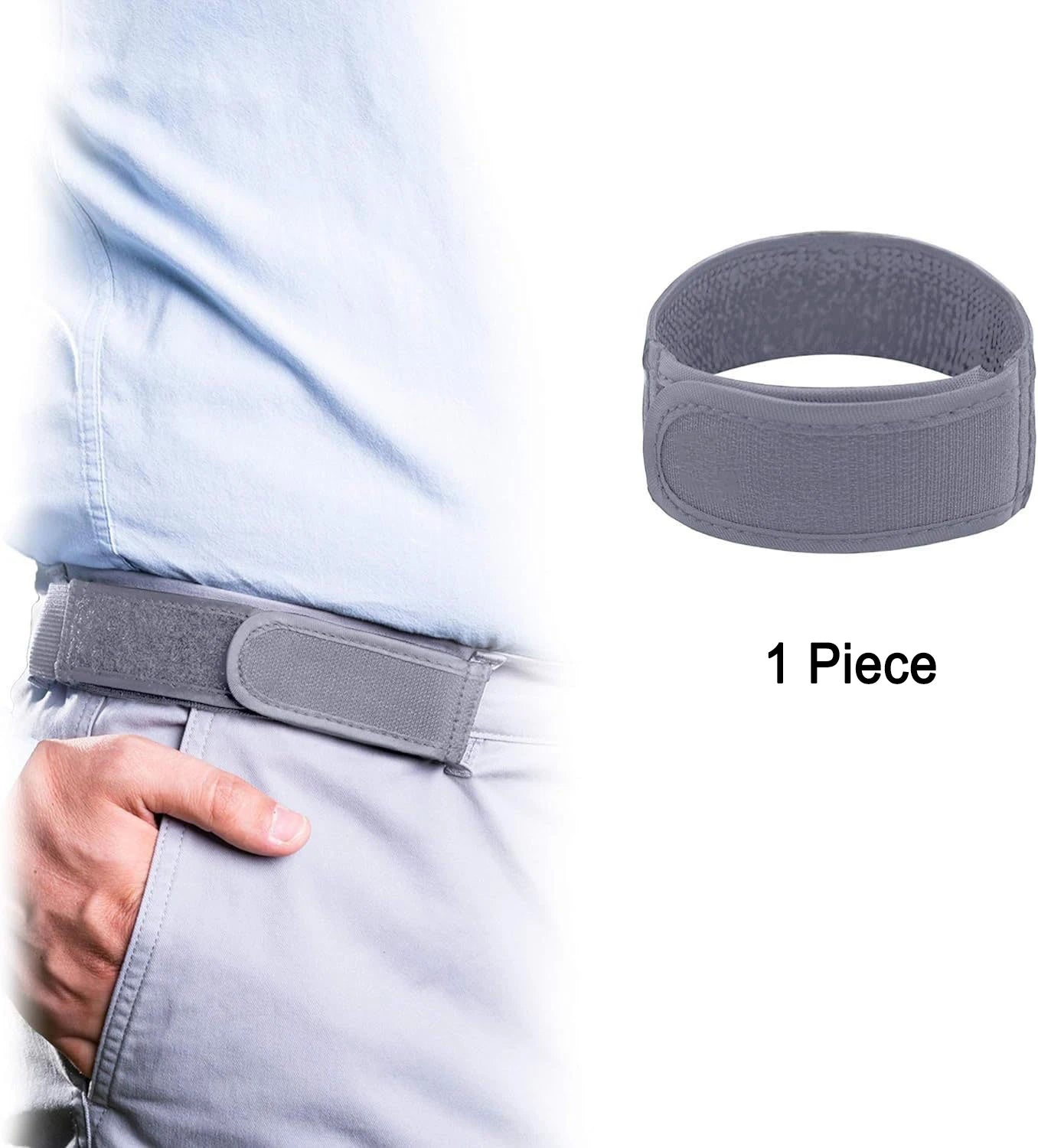 Fashion Comfortable Stylish Belt Men's Loop Buckle-Free Belt Ultra-soft No Buckle Elastic Belts Unisex Buckle Free Waist Belts