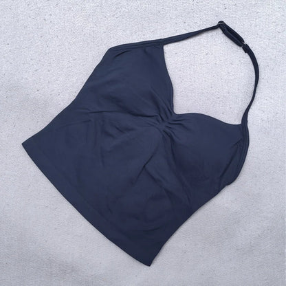 Adjustable Sports Strappy Top Women Backless Gym Top Built in Bra Yoga Clothing Sleeveless Shirts Workout Outfits Tank Top